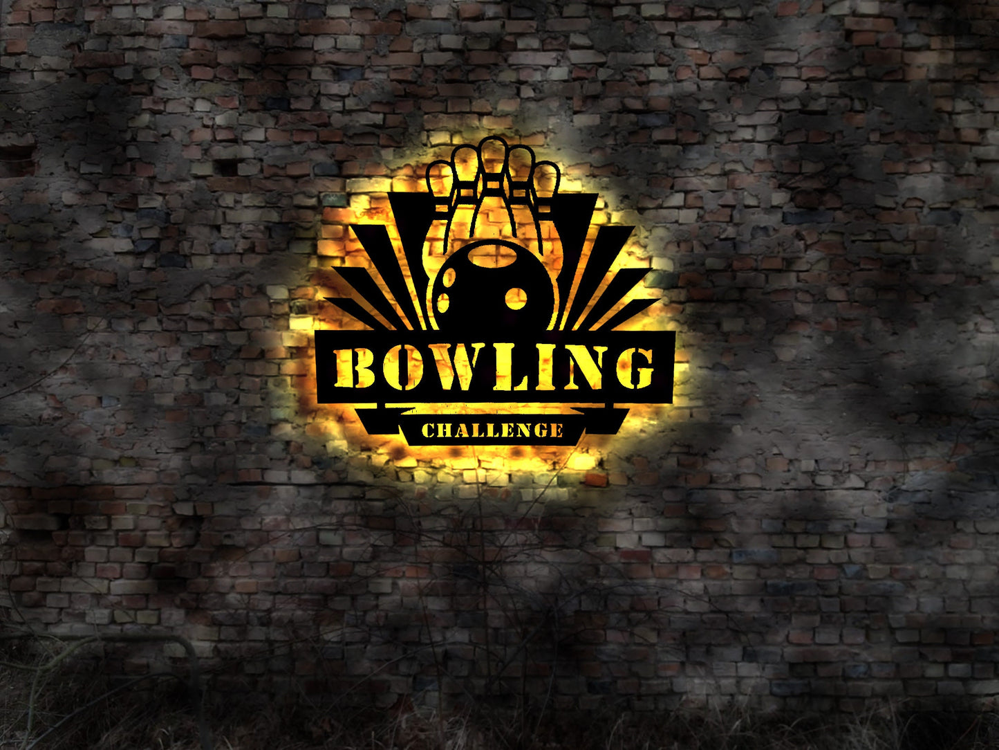 Bowling Wandbild Bild Deko Kugeln Bowlingbahn Buch Aufkleber Wandtattoo Blechschild Leuchtschild Wandsticker Leuchtbild Neonreklame Neon