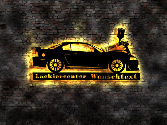 Leuchtschild Schild Lackierer Auto Autolackierer Lackiererei Buch Lackierpistole Werbung Leuchtschild  Lackiercenter Lackierbetrieb Autolack