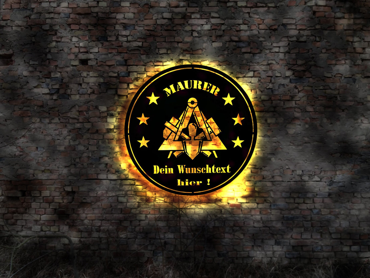Maurer Schild Aufkleber T-shirt Kelle Schuhe Wappen Fahne r Deko Leuchtreklame LED Aufkleber Logo Buch Firmenschild  Wunschtext Company sign