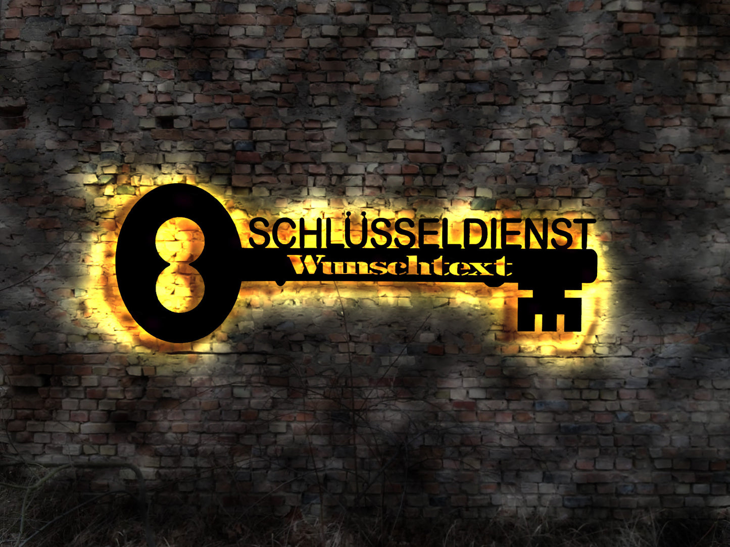 Schlüsseldienst Schlüssel Key Schild no Metallschild Firmenschild Leuchtreklame sign-shirt Fahne Leuchtschild Notdienst Schild  Notöffnung