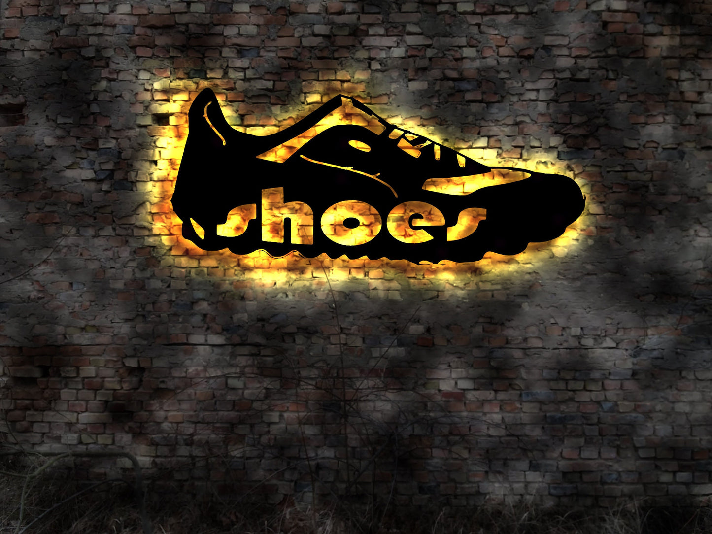 Schuhgeschäft Leuchtschild Neon Reklame LED Schild Fahne Schuhe Boot Store sign LED Wandbild no  boot Ladengeschäft store boots Damenschuhe