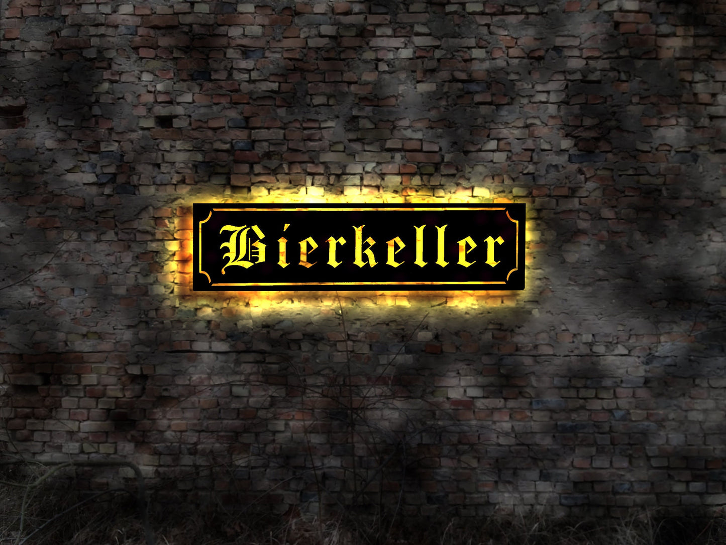 Bierkeller Gasthaus Gaststätte Brauerei Bier Brauset Set Brauer Buch no Neonreklame Leuchtschild Emailschild Hopfen Malz Gerste Neon sign