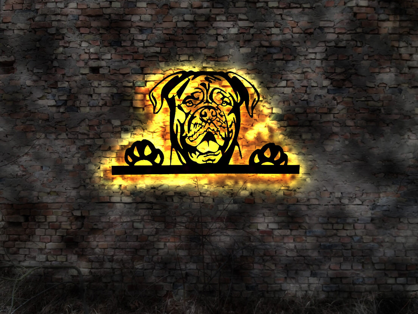 3D LED Bordeaux Dogge aus Holz Welpen Welpe Buch Hund Dog Zucht Züchter Geschirr Futternapf Leine Leckerlies Halsband Stoffhund Plüschtier
