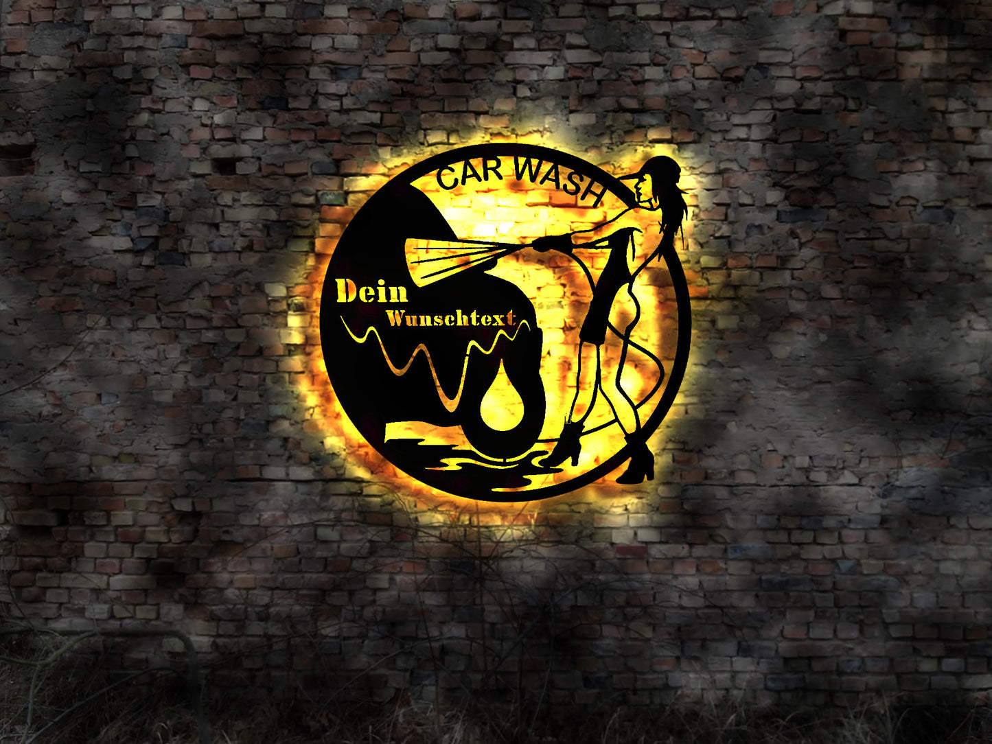 Car wash Autowaschnlage Auto Reinigung Cleaning Blechschild Bürostuhl Wandtattoo Blechschild Leuchtschild Wandsticker Leuchtbild Neonreklame