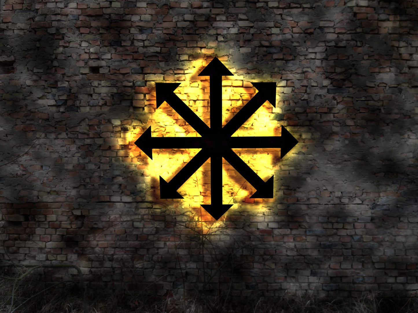 LED Sign Chaosmagie Logo Aufkleber Zeichen Magier Ritual Paradigmenwechsel Neonreklame Zauberei