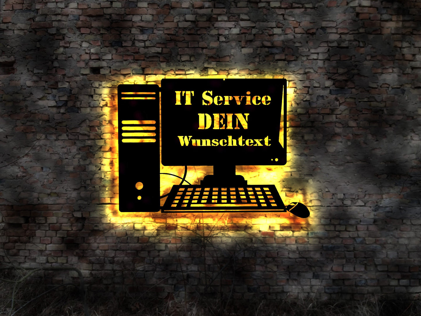 It Pc Computer Service Schild Leuchtschild LED Leuchtreklame no Aufkleber Logo Werbung no Neon sign Deko Poster Bild Plakat LED