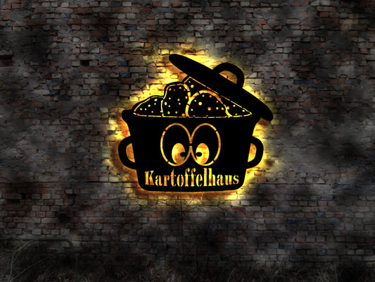 LED Wandbild Kartoffeln Kartoffel Schild Speisekartoffeln Kartoffelschälmaschine Kartoffelkäfer Kartoffelernte Potaetos Kartoffelmesser