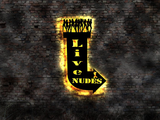 Live Nudes Schild Table Dance Strip Lokal Neon sign Bordell  Leuchtschild   nacked Girls Barbeleuchtung funny pic LED stripe sign