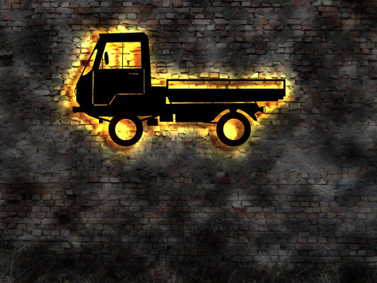 LED Wandbild DDR Transporter Fahrzeug LKW Traktor Auto Oldtimer  Fahrzeuge Ostalgie Kult Geschenk Geschenkidee