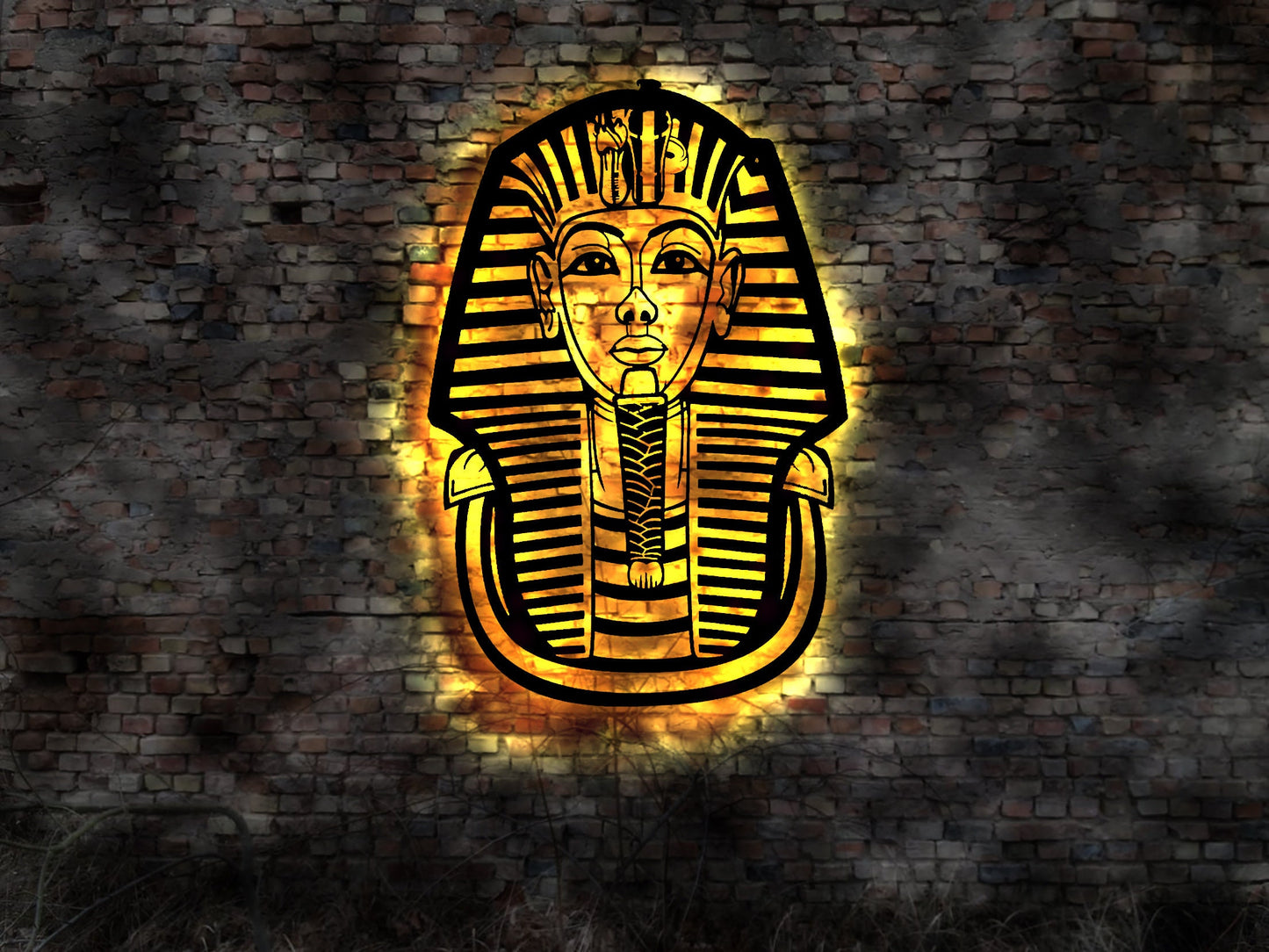 Pharao altes Ägypten Buch Reise Tempel Bild Pyramiden König Wandbild Deko sign Neonreklame Leuchtschild Bardeko Bar Wandlampe LED Wandbild