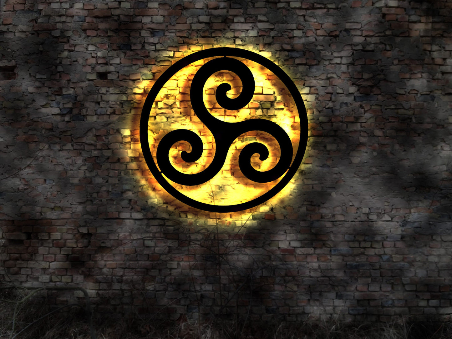 Spirale des Lebens Triskele Esoterik Fernheilung Wunderheiler Heiler Wandbild keltische Unendlichkeit Wikingerko LED Wandbild sign