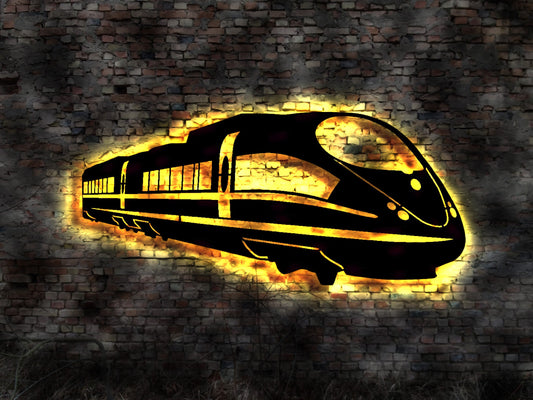 LED Wandbild Zug Schnellzug Elektrolok Bild AK Schaffner Mütze Modelleisenbahn Bahnhof Schild Güterzug AK Güterbahnhof Eisenbahner