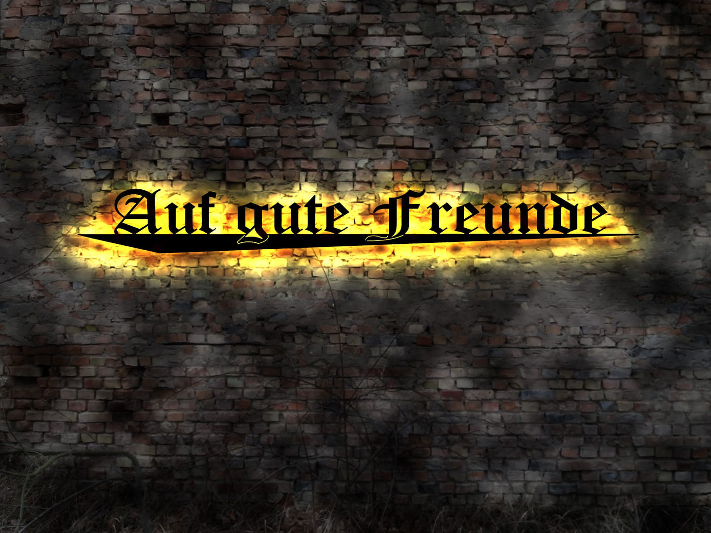 Auf gute Freunde Aufkleber Schild no Blechschild Neon sign LED Metallschild Holzschild Aufkleber Nachtlicht Küche Herzchen