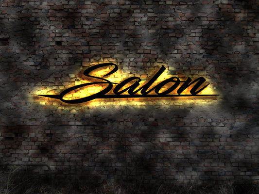 LED Wandbild Friseur Salon Schild Werbung Firmenschild Firma Reklame Hair Einrichtung Deko Wandbild Bild Kunst gepresst Schild Hairdresser