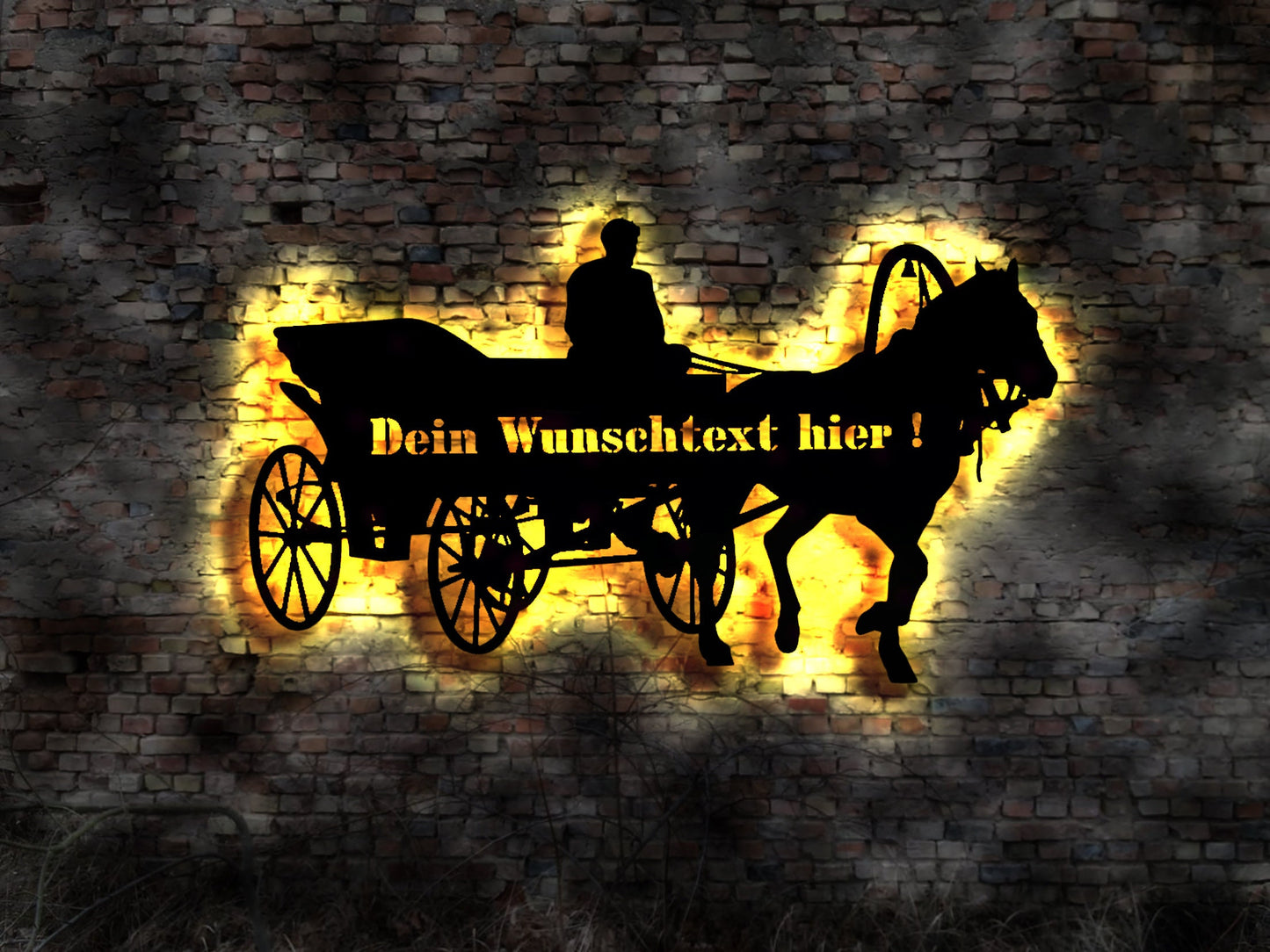 Wandbild Holz Pferdekutsche Kutschfahren Kutscher Fahren Pferdekutschfahrten Schild Pferdekutscher Pferdewafen Rad Holzräder offene