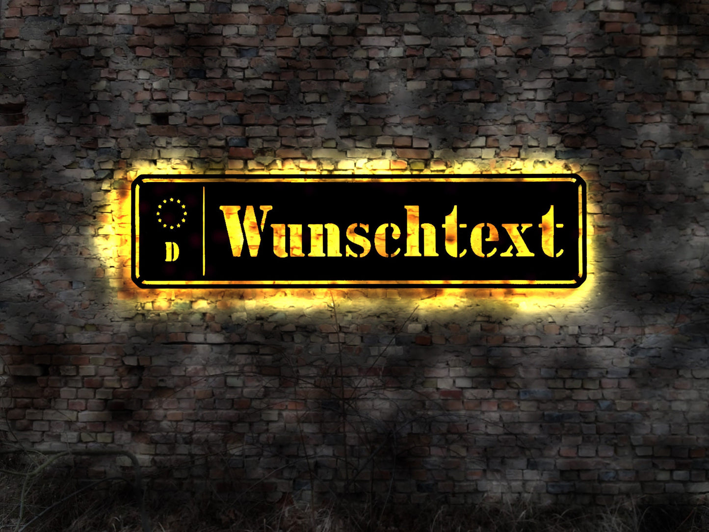Leuchtreklame Schilder KFZ Kennzeichen Nummernschild Rohlinge Maschine Zulassung Zulassungsstelle Behörde Schild Leuchtschild Werbung
