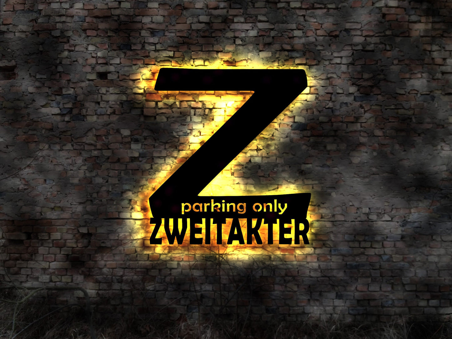 Zweitakter Zweitaktmotor Zweitakt Motor DDR Oldtimer Car Schild Buch Deko Poster Bild Plakat LED KFZ Werkstatt Schild parking only