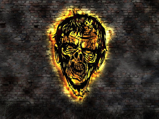 LED Schild Sign  Leuchtreklame Horror Figur  no Emailschild Blechschild Holzschild Werbeschild Beschilderung lustiges witziges Hinweis