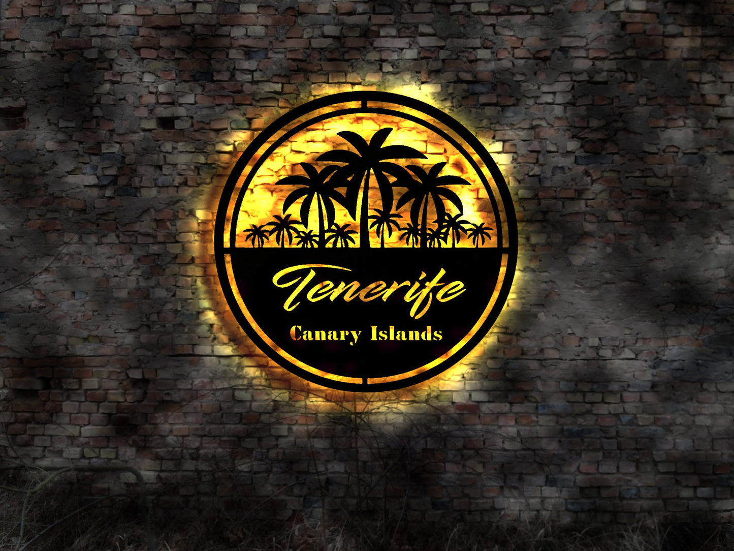 3D LED Deko Canary Islands Tenerife Teneriffa Kanaren Spanien Spain Reiseführer Wandtattoo Skyline Aufkleber Buch Tropic Island kanarische