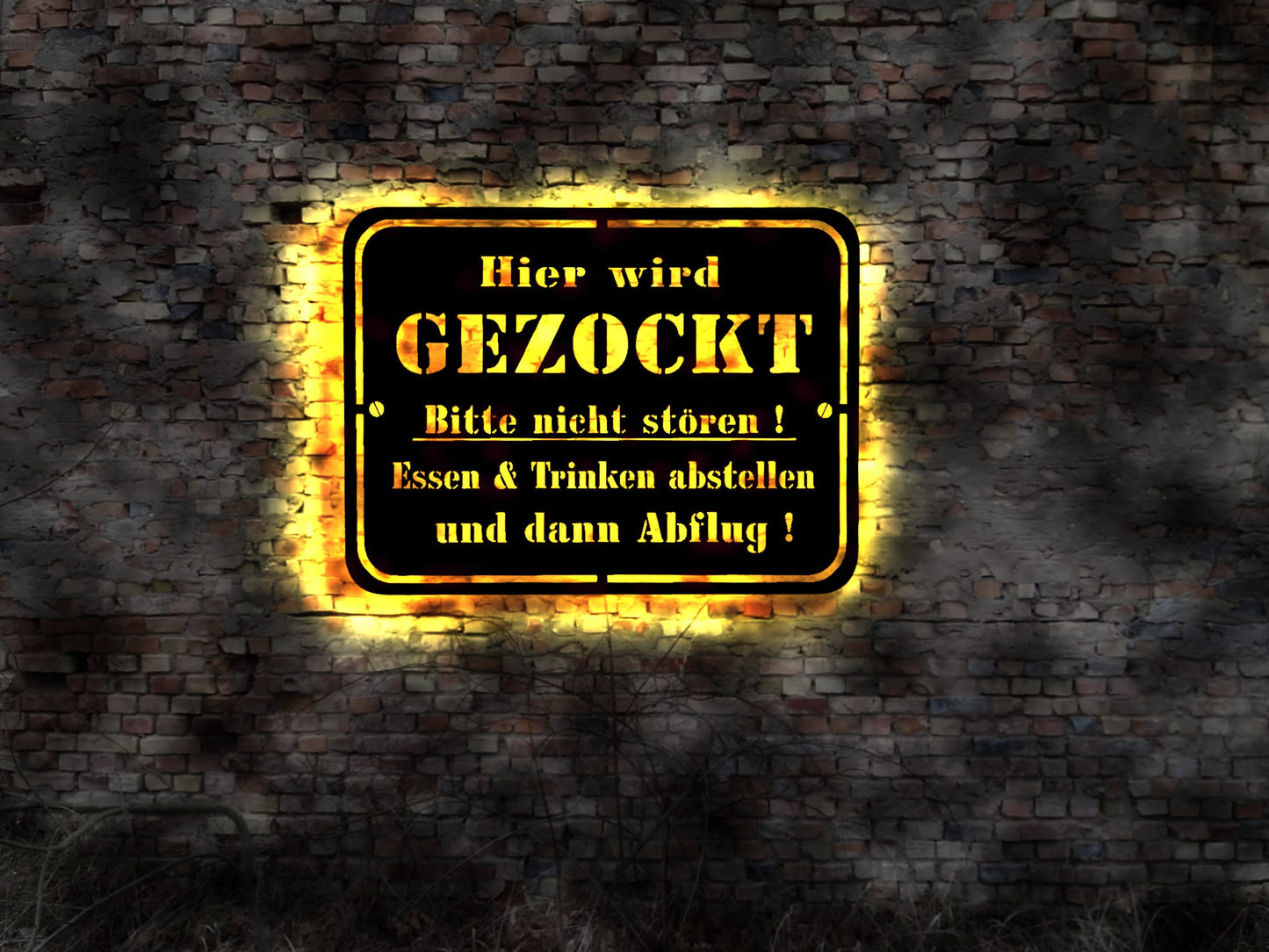 Hier wird gezockt Gamer PC Game Spiele Konsole Sammlung Tastatur PC Gaming Zone Schild Schild LED Aufkleber Logo Buch Leuchtschild sign