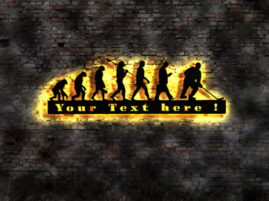 LED Wandbild Eishockey Evolution