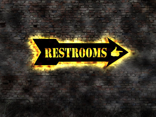 LED Schild Rest Rooms  Restrooms Neon Light Ruheraum Schlafzimmer