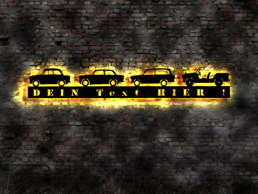 LED Wandbild DDR Auto KFZ Oldtimer Fahrzeug
