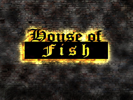 Leuchtreklame House of Fish Schild