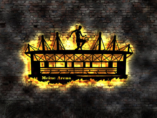 Skyline Hamburg  LED Wandbild Holz Stadt AK Karte Map Stadtplan Wandsticker Leuchtbild Neonreklame Wandtattoo Reiseführer Silhouette