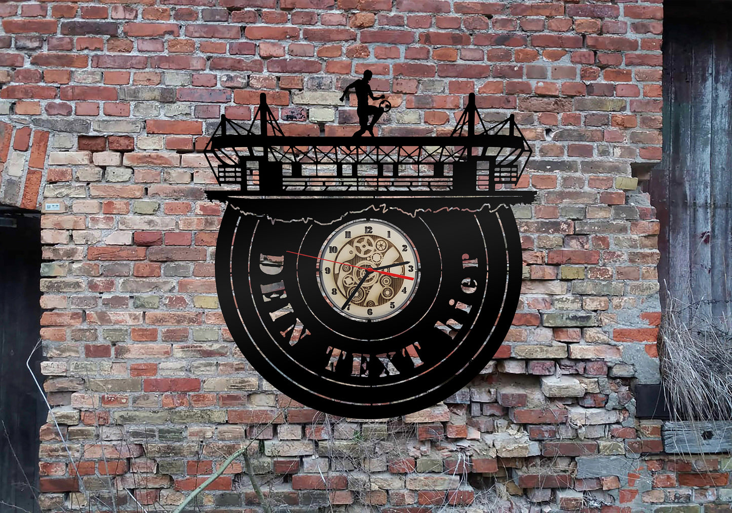 Wanduhr Uhr Holzuhr Uhren Ziffernblatt Dortmund Schild Skyline