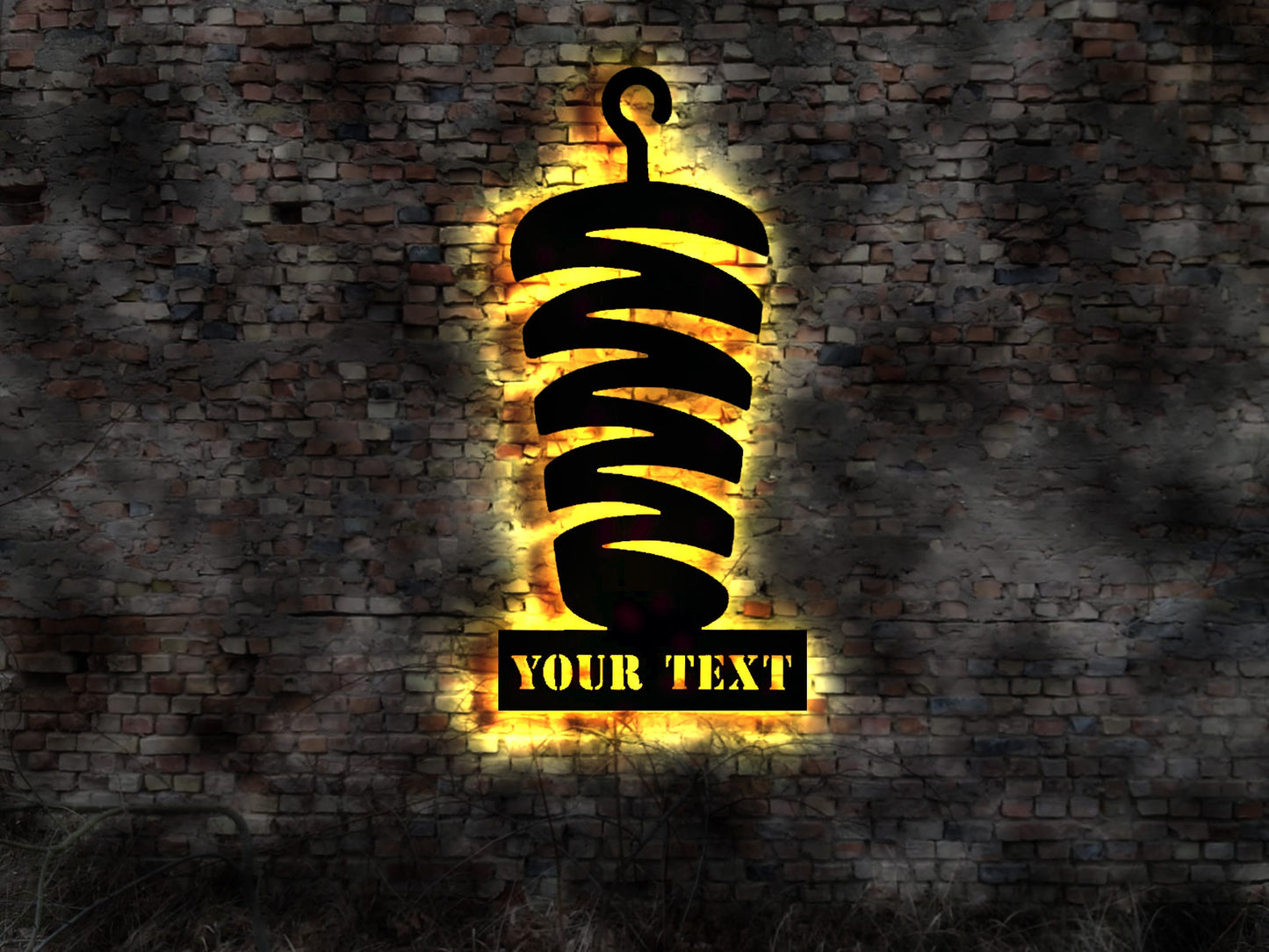 Custom personalisiertes LED Pizza Imbiss Döner Werbung Reklame no Neonreklame Schild Doner Spieß Kebab Leuchtschild LED Deko Schild