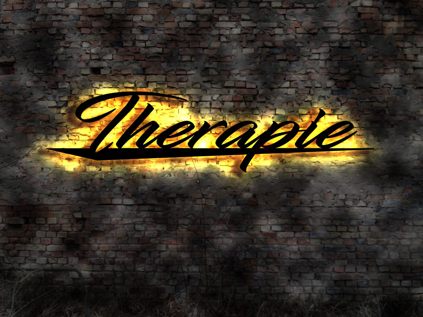 LED Wandbild Schild Therapie Arzt Behandlungsraum Behandlungszimmer therapeutische Liege Psychotherapie Facharzt Ärztehaus Heilung