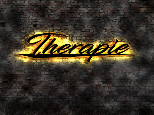 LED Wandbild Schild Therapie Arzt Behandlungsraum Behandlungszimmer therapeutische Liege Psychotherapie Facharzt Ärztehaus Heilung