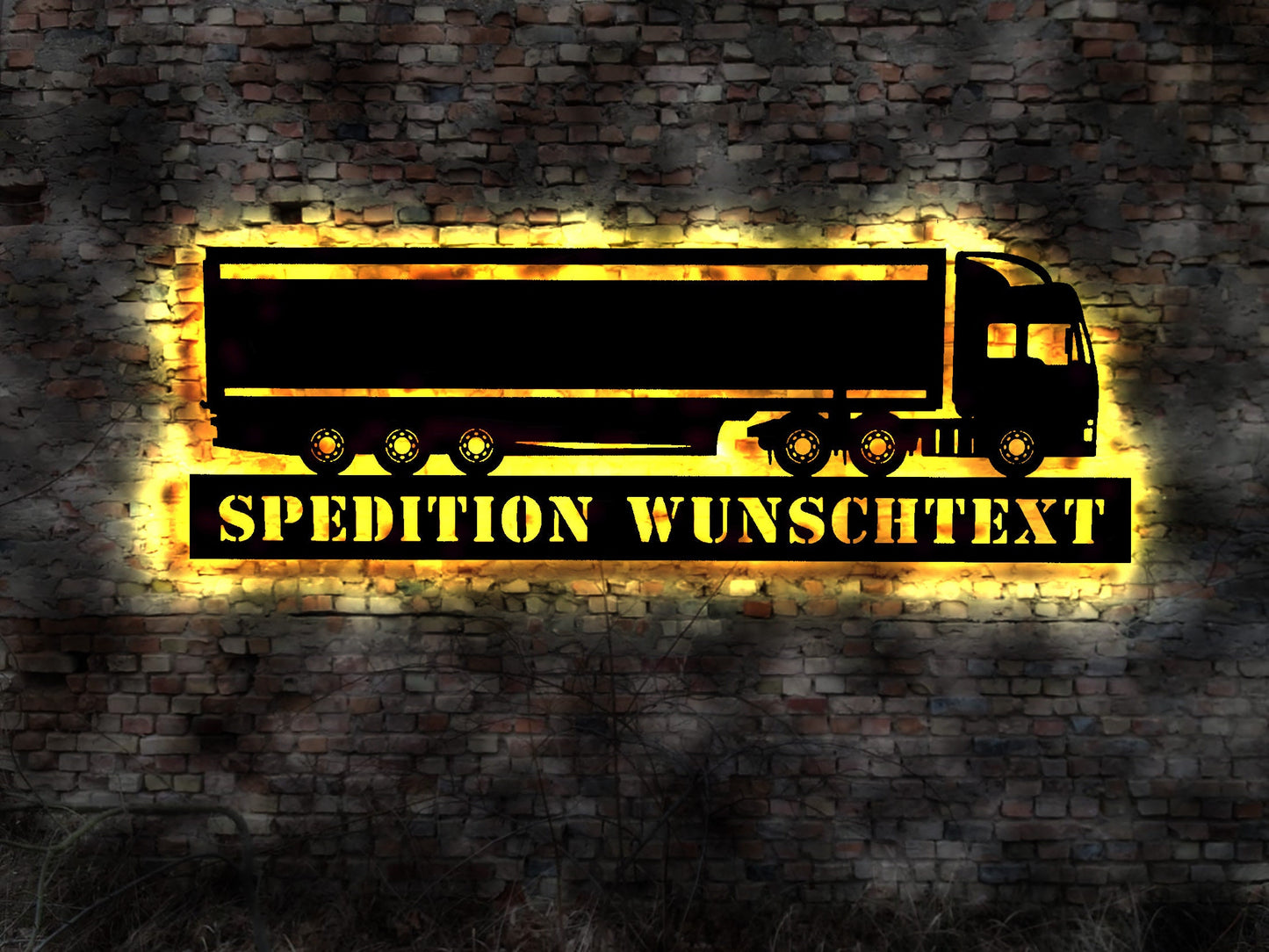 Spedition Sattelzug Auflieger 40-tonner Leuchtreklame Neonreklame LED Schild Spedi Spedition Fuhrpark LKW Berufskraftfahrer Kraftfahrer