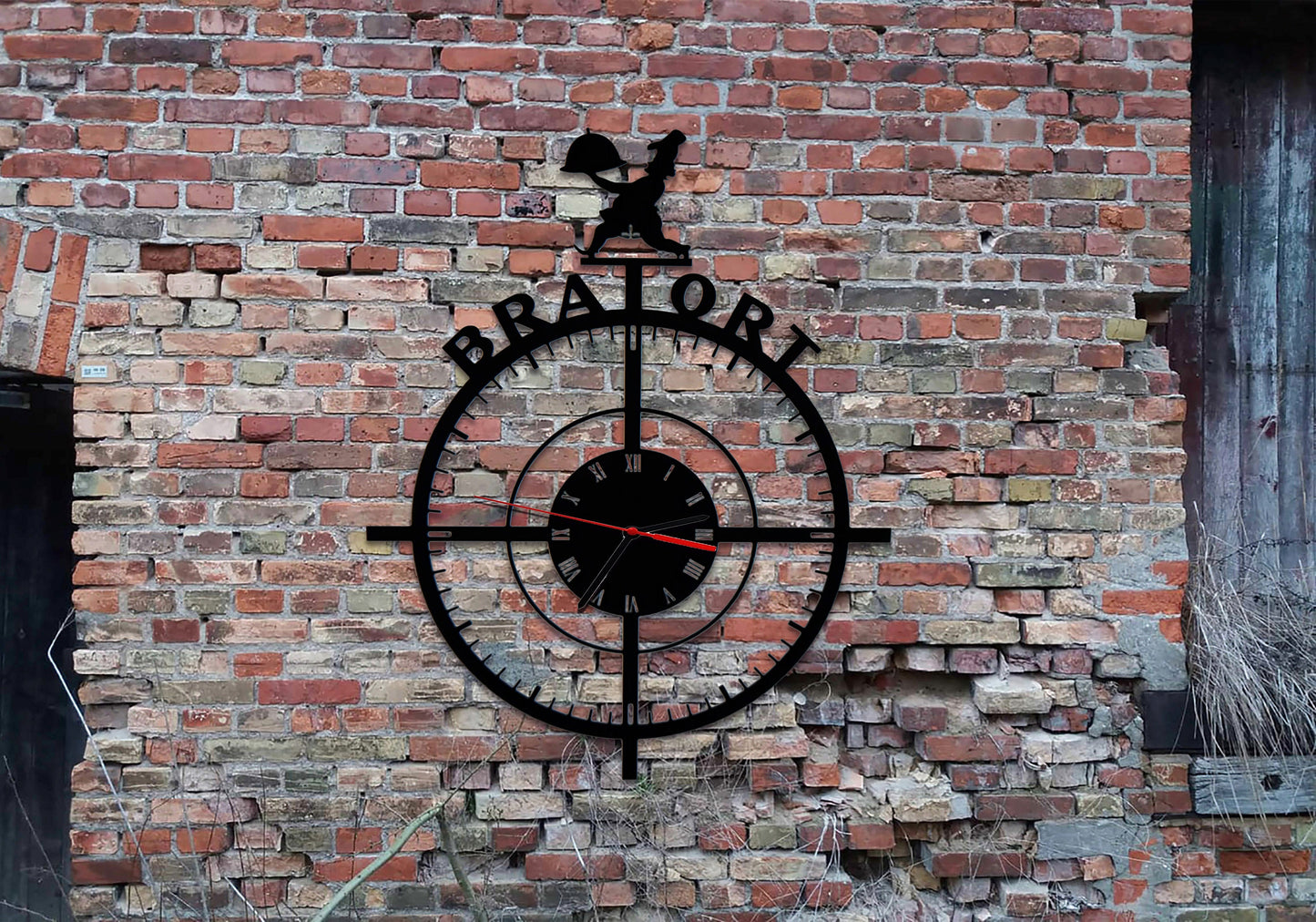 Uhr Wanduhr Bratort - Küche Grill Kitchen no Outdoor Schild Herd Aufkleber Bowlingcenter Wandtattoo Blechschild Küchenschild