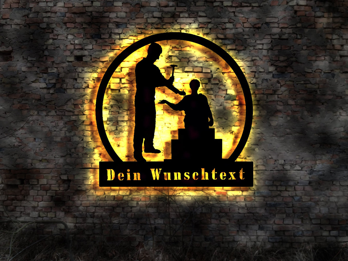 LED Wandbild Schild Bildhauer Skulptur Werkzeug Atelier Künstler Stein Meißeln gemeißelt