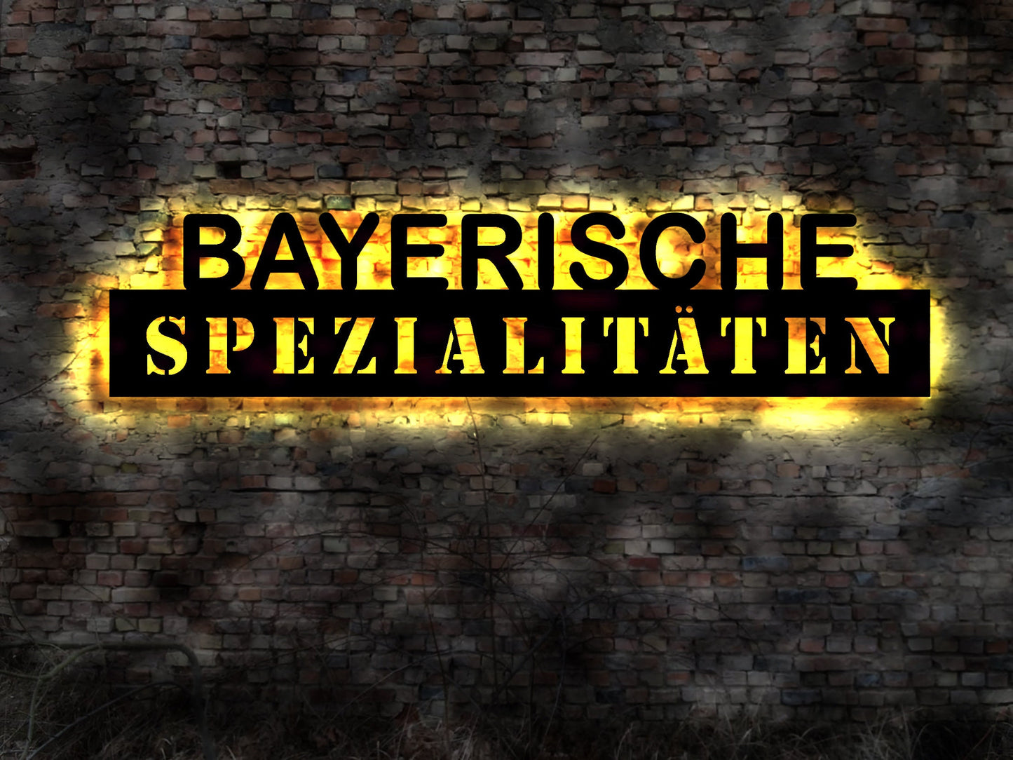 LED Schild Wandbild Bayerische Spezialitäten Restaurant Bayern Bundesland Delikatesse Hausmannskost