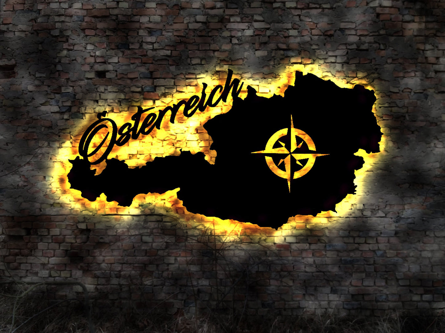 Bild Österreich Austria Land Wien Umriss Silhouette Karte Map Schild Wanddeko Aufkleber