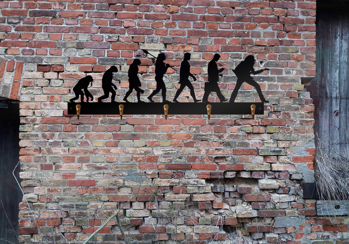 Schlüsselbrett Holzkunst Schild Rock and Roll Heavy Live Music Musik DJ Schild Gitarre Metal Metall Heavy