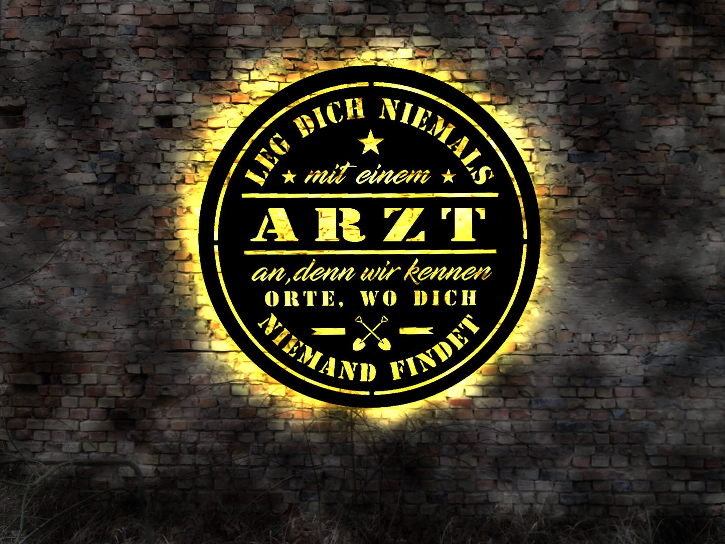3D Wandbild Arzt Internist Schild Mediziner lustiges Oberarzt Krankenhaus Praxis Facharzt Chefarzt