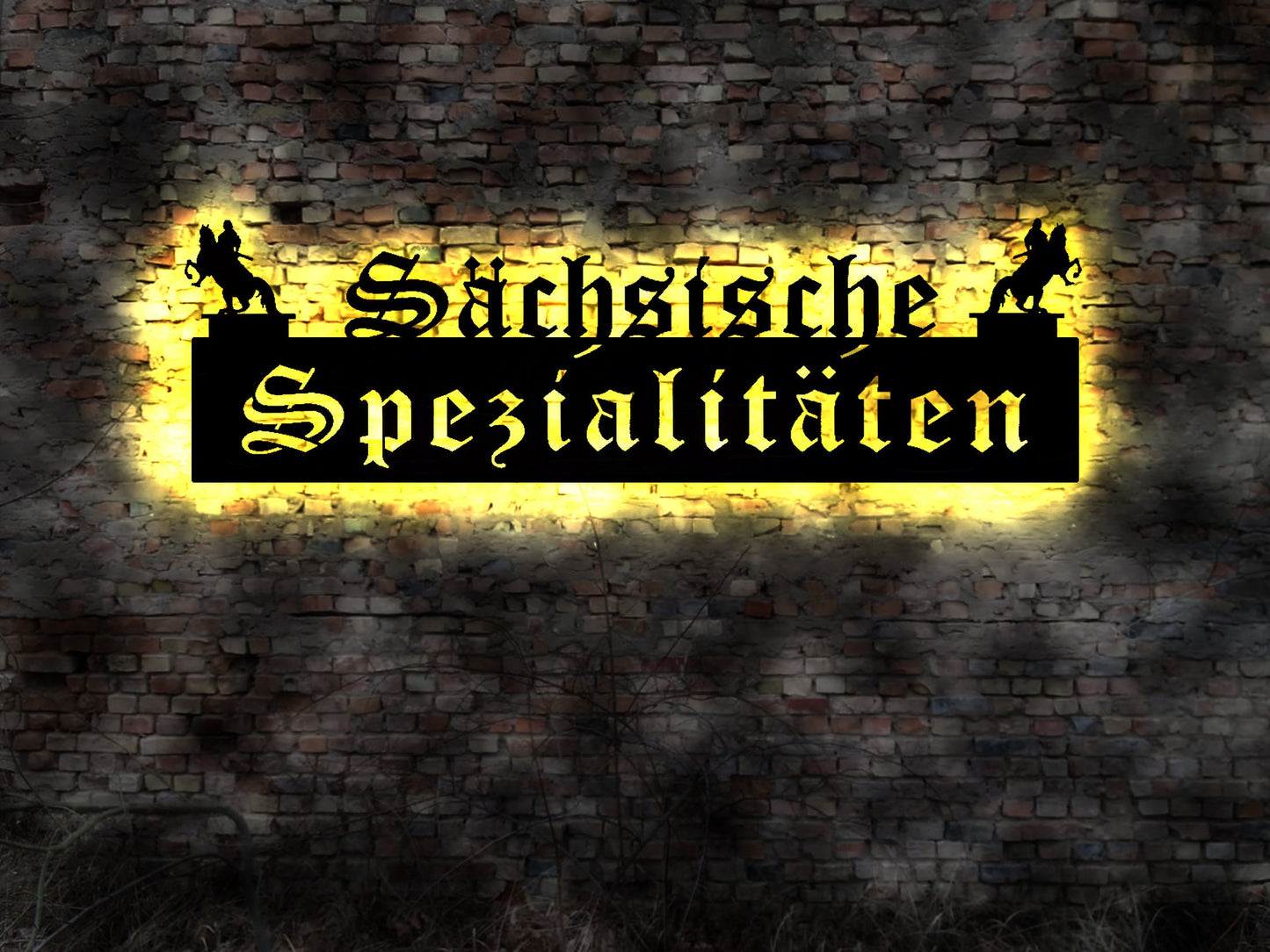 LED Schild Wandbild Sächsische Spezialitäten Restaurant Sachsen  Bundesland Delikatesse Hausmannskost Dresden