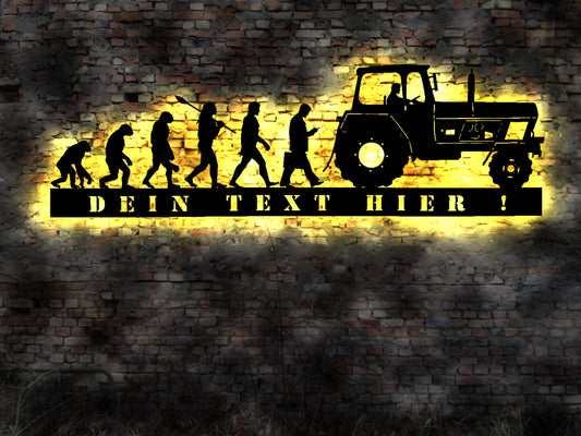 LED Wandbild Deko Evolution Traktor DDR  ZT 300 ZT300 Modell Modelltraktor 303 Landwirtschaft Bild Deko