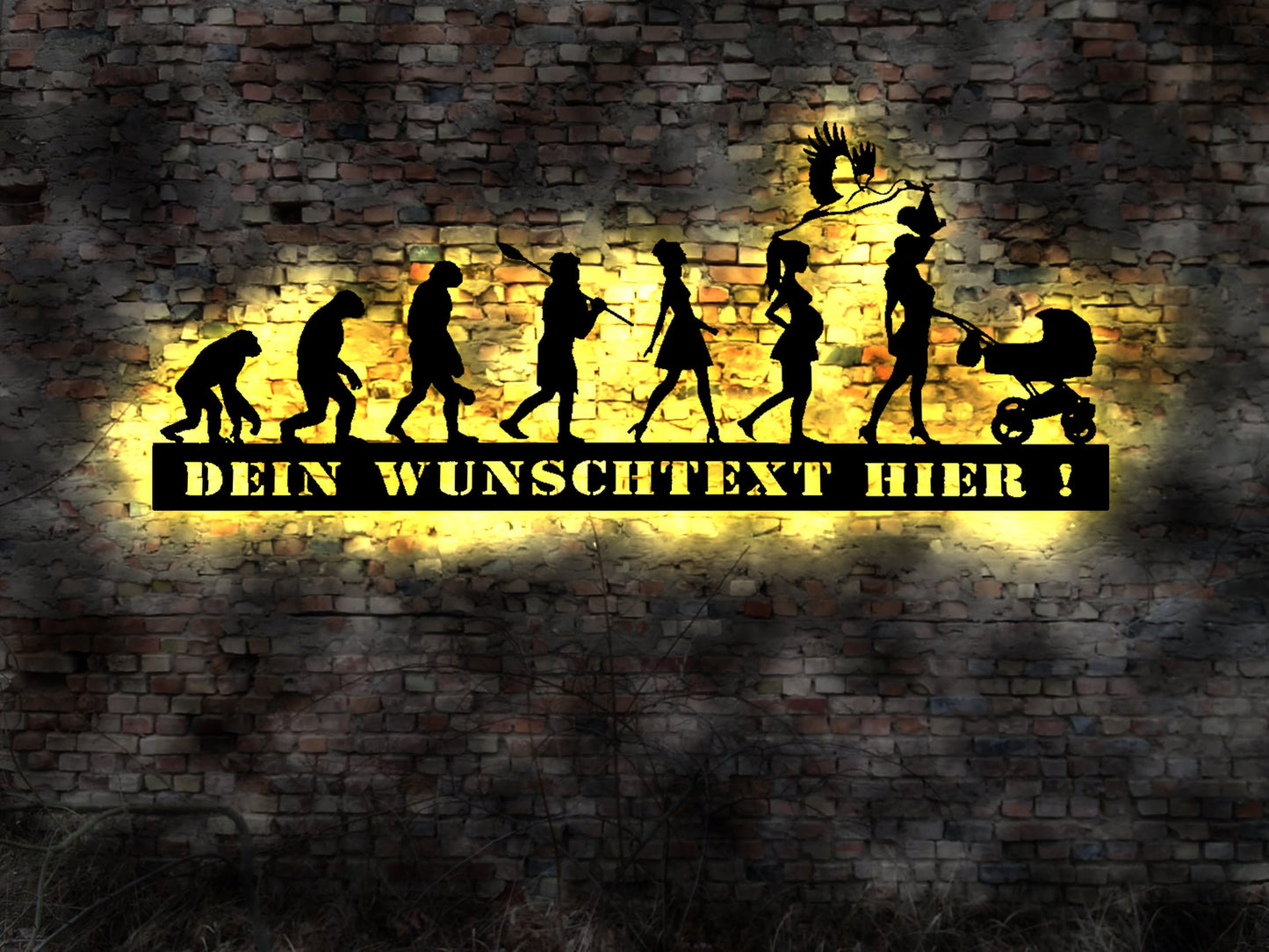 LED Wandbild witziges Abschiedsgeschenk Hebamme Entbindung Schwangerschaft
