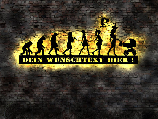 LED Wandbild witziges Abschiedsgeschenk Hebamme Entbindung Schwangerschaft