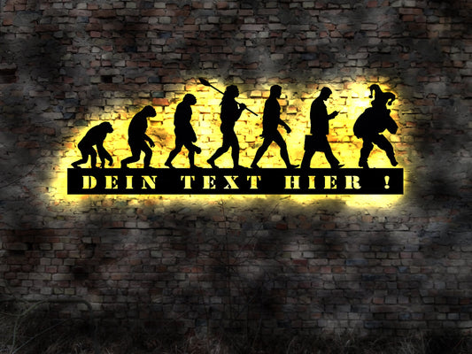 LED Wandbild Evolution  Karenal Karnevall Umzug Kostüm Karnevalskostüm Maske Karnevalsorden Herren Damen Jungs Mädchen