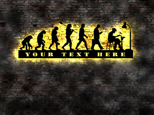 LED Wandbild Deko Schuster Schuhmacher Werkzeug Schild Geschenk Logo Schusterleisten