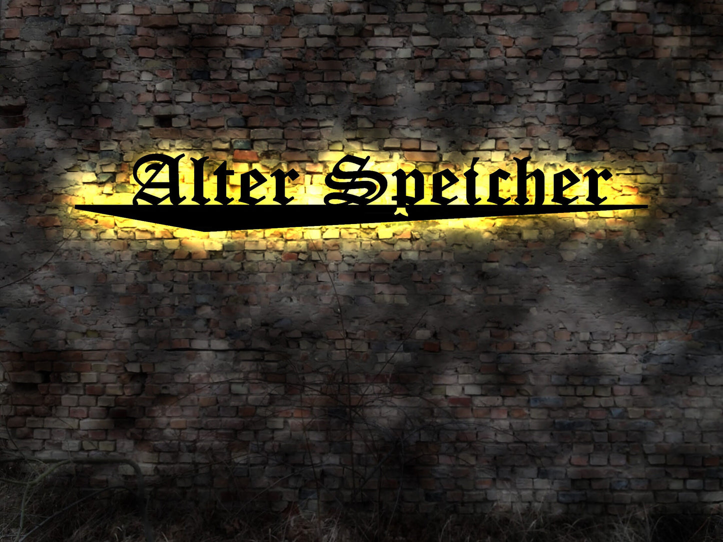 LED Schild Alter Speicher  alte Schilder Kornkammer  historisch