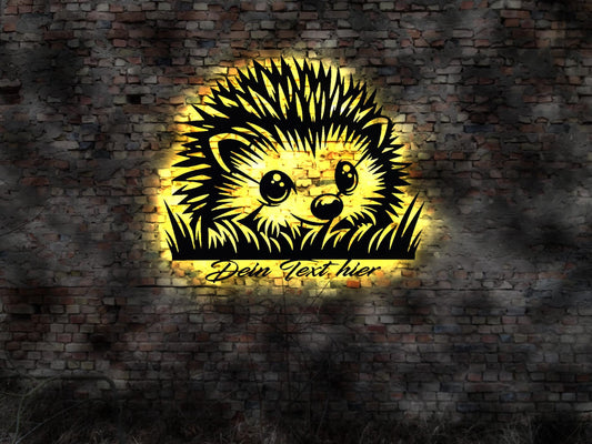 LED Schild Sign  Leuchtreklame Igel  Nachtlicht Baby Kinderlampe