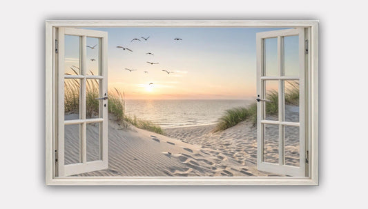 Ostsee Nordsee Foto Sanddüne Strand  Meerlandschaft  Stil Modernes Design Wohnkultur Leinwand Druck Wand Kunst Bild fertig zum Aufhängen