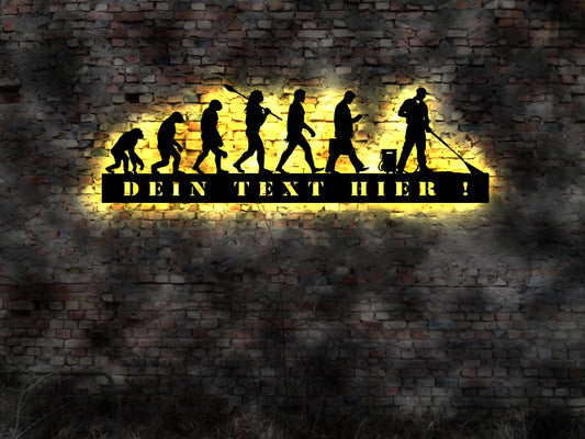 LED Schild Hochdruckreiniger Firma Evolution Dachreinigung